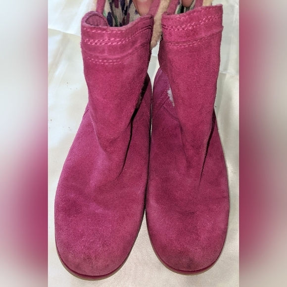 Ugg Australia Jayla Youth Big Kids Raspberry Pink Suede Boots Size 5 1005467K - Picture 3 of 6